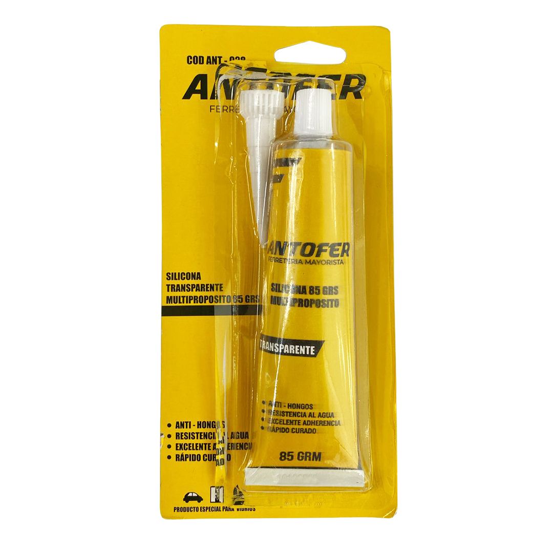 SILICONA TRANSPARENTE MULTIPROPOSITO 85 GRS CAJA 144 UNIDADES