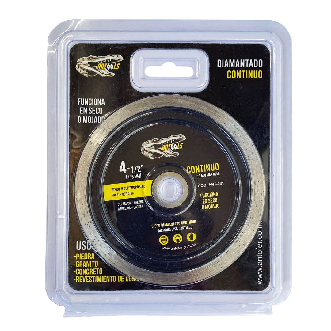 DISCO DIAMANTADO CONTINUO DE 4.5 ANTOOLS CAJA 200 UNIDADES