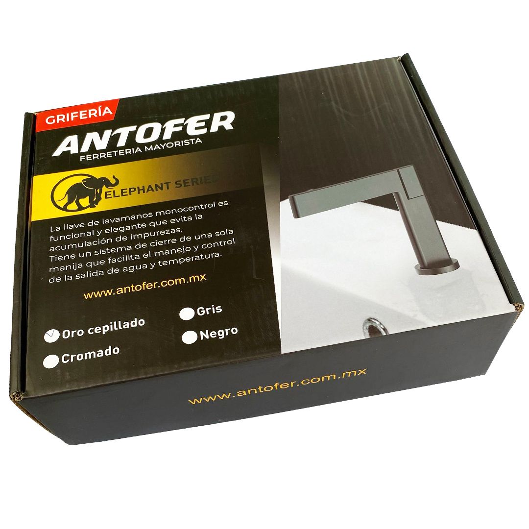 GRIFO LAVABO CUERPO DE LATON CORTO NEGRO CAJA 10 UNIDADES