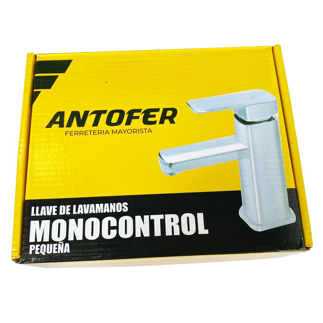 LLAVE LAVAMANOS BAJA MONOCONTROL 18CM CAJA 10 UNIDADES