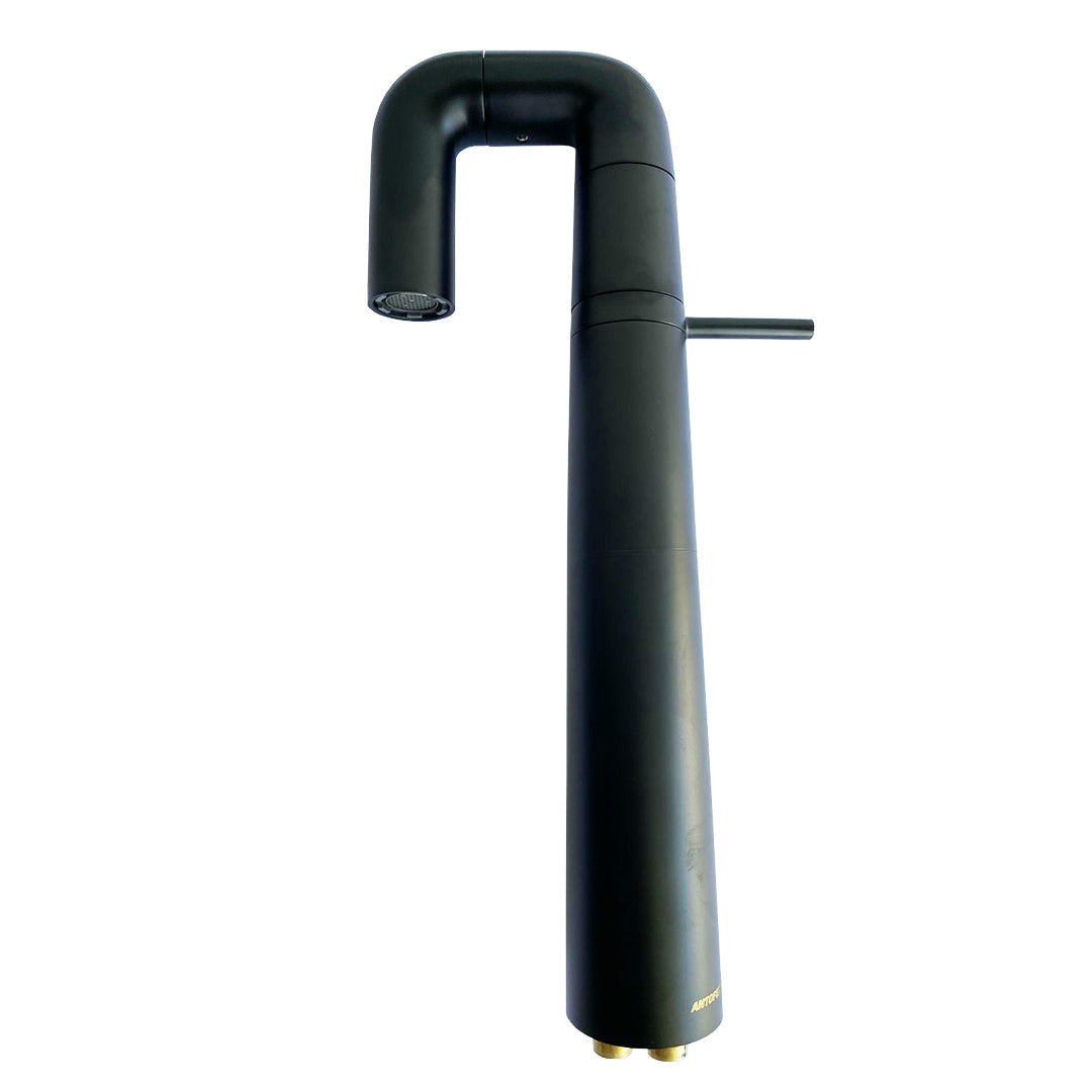 GRIFO LAVABO CUERPO LATON ALTO NEGRO CAJA 10 UNIDADES