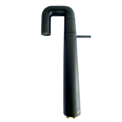 GRIFO LAVABO CUERPO LATON ALTO NEGRO CAJA 10 UNIDADES