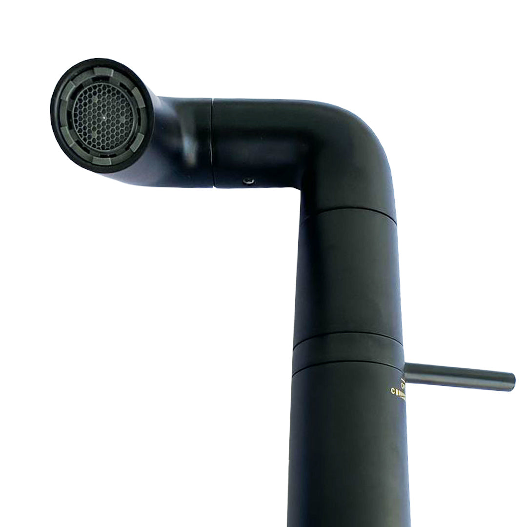 GRIFO LAVABO CUERPO LATON ALTO NEGRO CAJA 10 UNIDADES