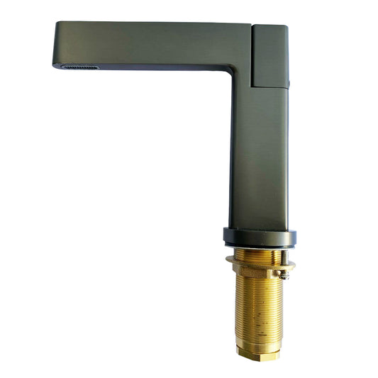 GRIFO LAVABO CUERPO DE LATON CORTO GRIS CAJA 10 UNIDADES