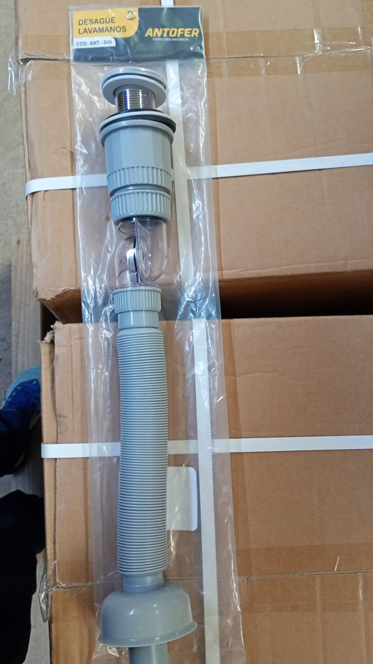 DESAGÜE LAVAMANOS PUSH CON TAPÓN PEQUEÑO GIRATORIO, CAJA 50 UND